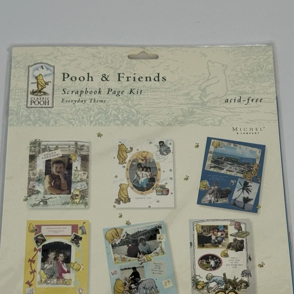 Classic Pooh Scrapbook Page Kit Lot Of 3 Baby/Party And Birthday/Everyday Themes